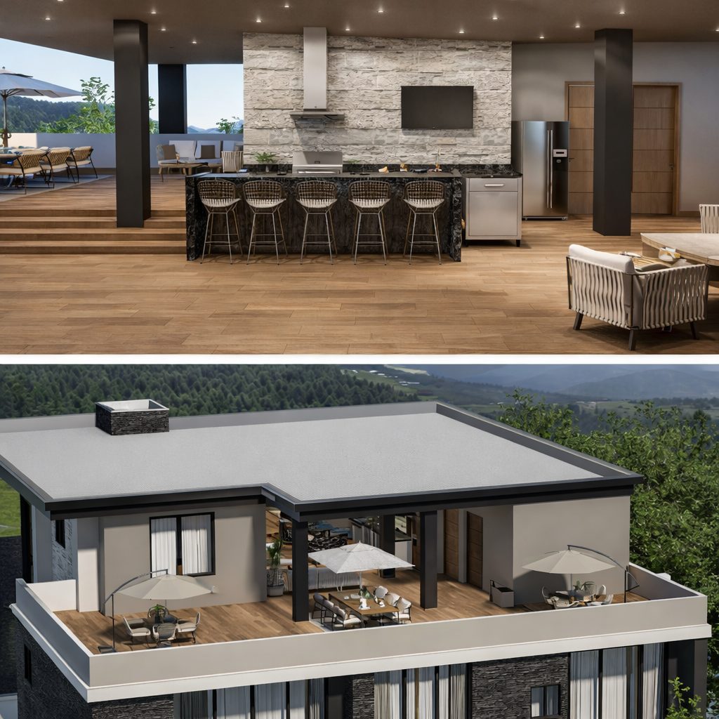 Sótano con bar casa Sierra Alta Monterrey